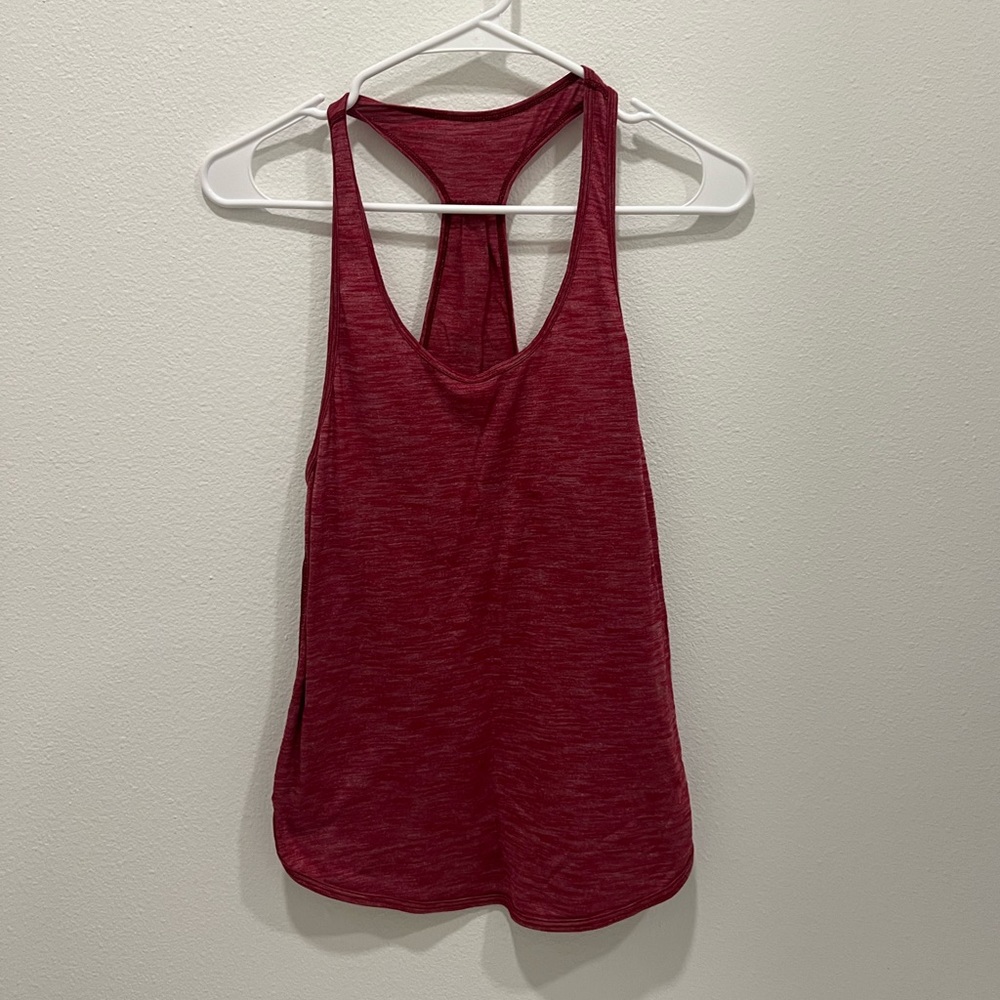 Red Lululemon tank Size 2